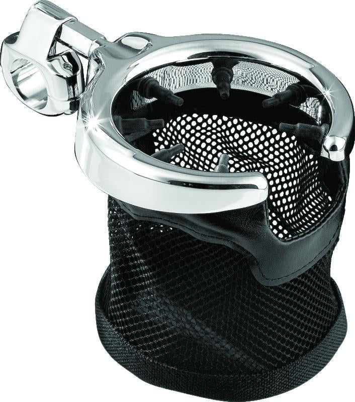 Kuryakyn Mesh Basket Universal Drink Holder - 1 in. Clamp, Chrome - supplier image 1