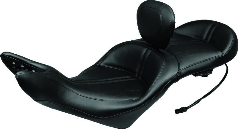Mustang Standard Touring Heated One-Piece Seat with Driver Backrest for Victory Vision – Black – 79723 - supplier image 3