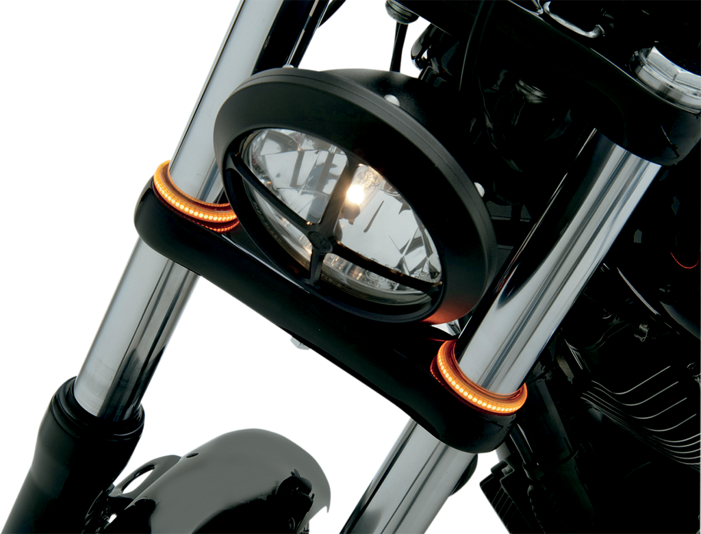 CUSTOM DYNAMICS WRAPZ® Fork Lights - 49 mm - Amber Lens TW49AA — image 1