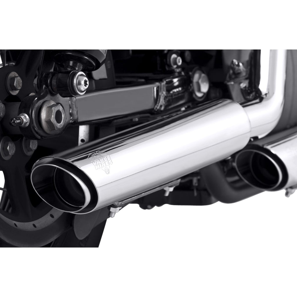 Vance & Hines Twin Slash 3" Slip-ons – Sportster — Chrome — manufacturer image 2