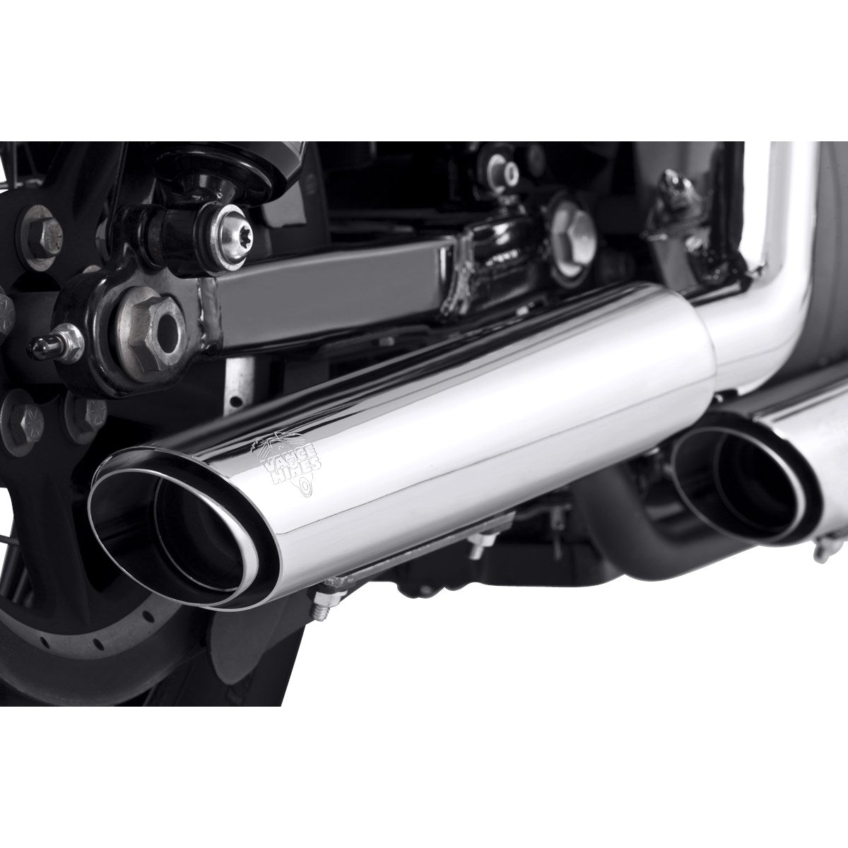 Vance & Hines Twin Slash 3" Slip-ons – Sportster — Chrome — manufacturer image 2