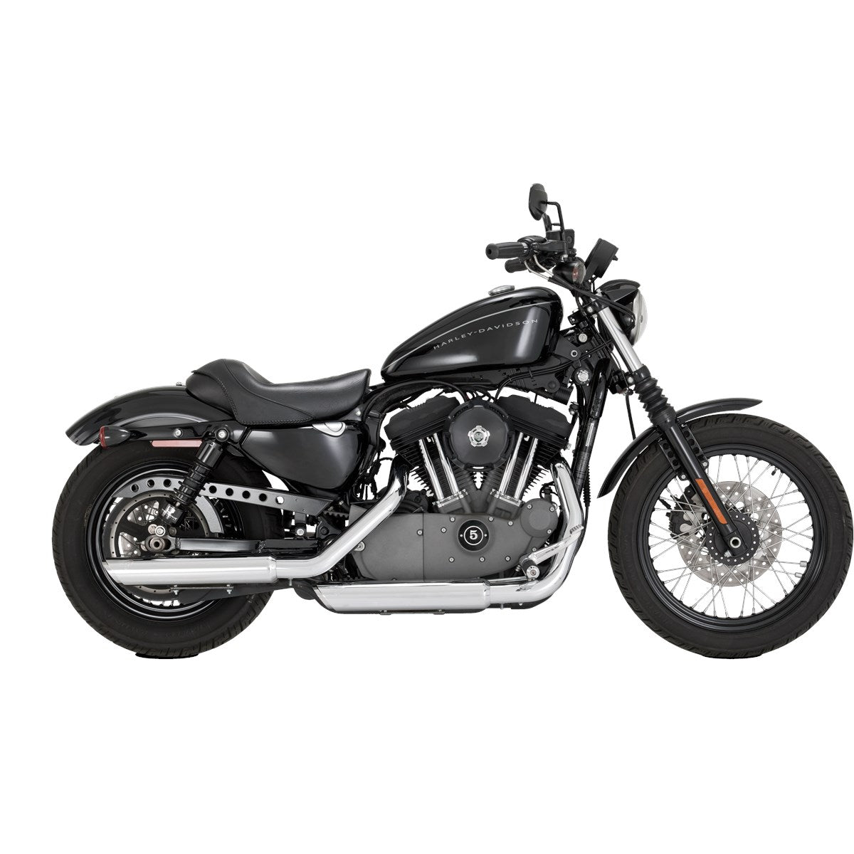 Vance & Hines Twin Slash 3" Slip-ons – Sportster — Chrome — manufacturer image 3
