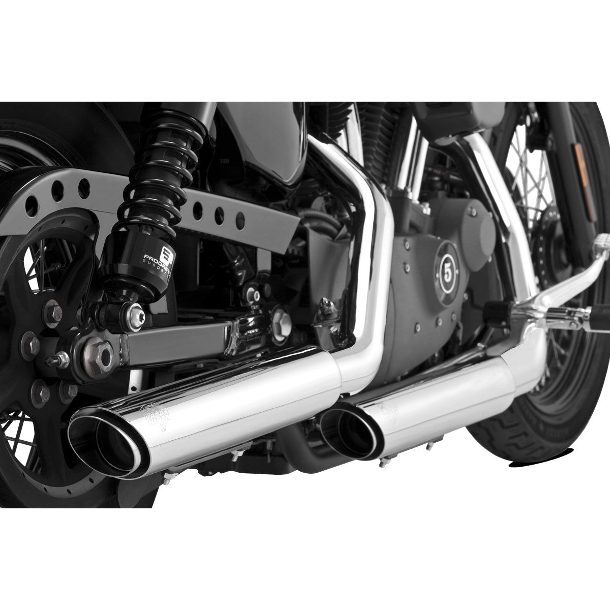Vance & Hines Twin Slash 3" Slip-ons – Sportster — Chrome — manufacturer image 4