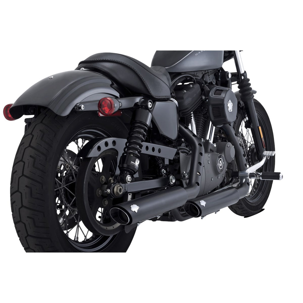 Vance & Hines Twin Slash 3" Slip-ons – Sportster — Black — manufacturer image 6