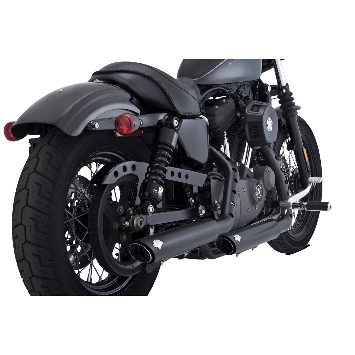Vance & Hines Twin Slash 3" Slip-ons – Sportster — Black — manufacturer image 6