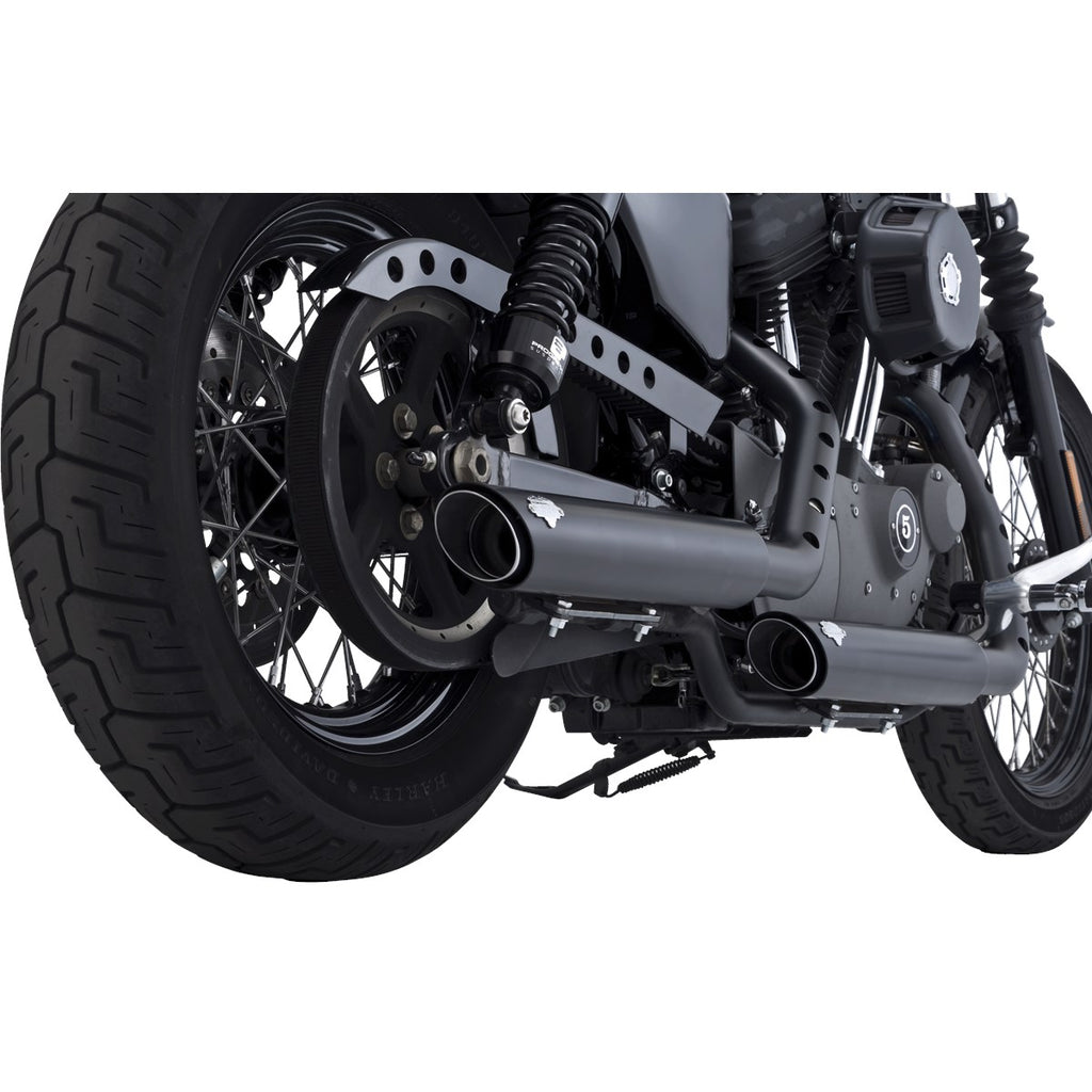 Vance & Hines Twin Slash 3" Slip-ons – Sportster — Black — manufacturer image 7