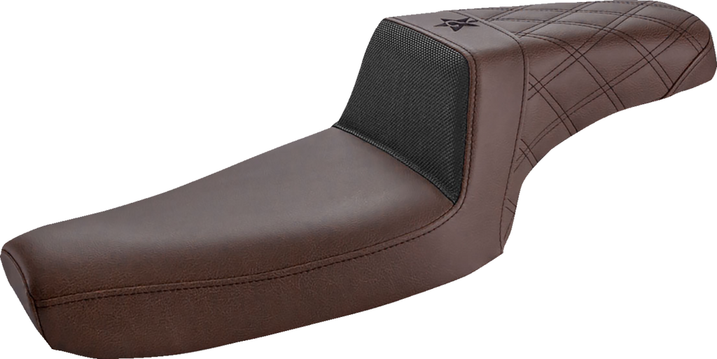 SADDLEMEN Unknown Industries Seat - Front Carbon Fiber/Black Gripper Lumbar/Rear Lattice Stitch - XL UN79-03-173BR — image 1