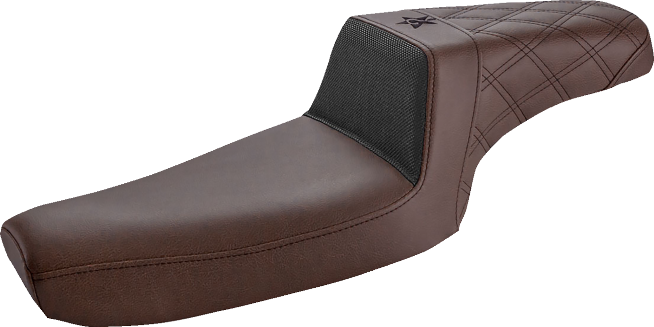 SADDLEMEN Unknown Industries Seat - Front Carbon Fiber/Black Gripper Lumbar/Rear Lattice Stitch - XL UN79-03-173BR — image 1