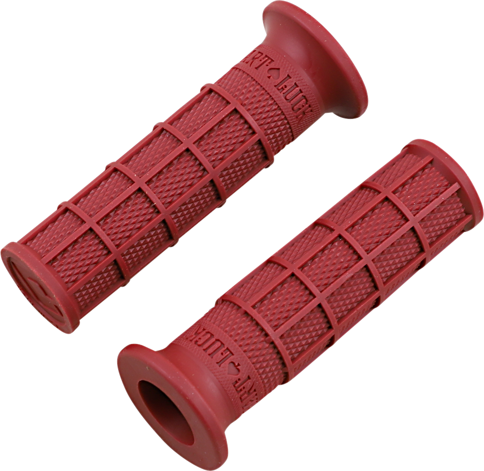 ODI Hart-Luck Signature Full-Waffle Slip-On Grips - Red V02FWDR — image 1