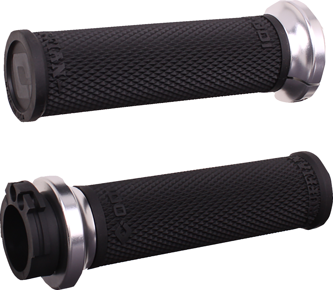ODI Ruffian Lock-On Street Grips - Cable - Black/Silver V30HCWB-S — image 1