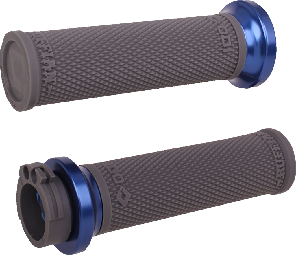 ODI Ruffian Lock-On Street Grips - Cable - Black/Anodized Blue V30HCWH-U — image 1