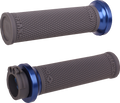ODI Ruffian Lock-On Street Grips - Cable - Black/Anodized Blue V30HCWH-U — image 1