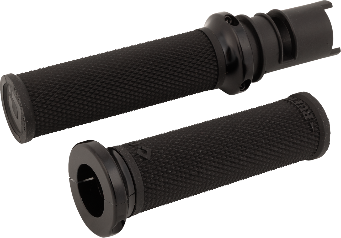 ODI Ruffian Lock-On Street Grips - CVO - Black/Black V30HTCB-B — image 1