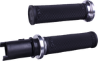 ODI Ruffian Lock-On Street Grips - CVO - Black/Silver V30HTCB-S — image 1