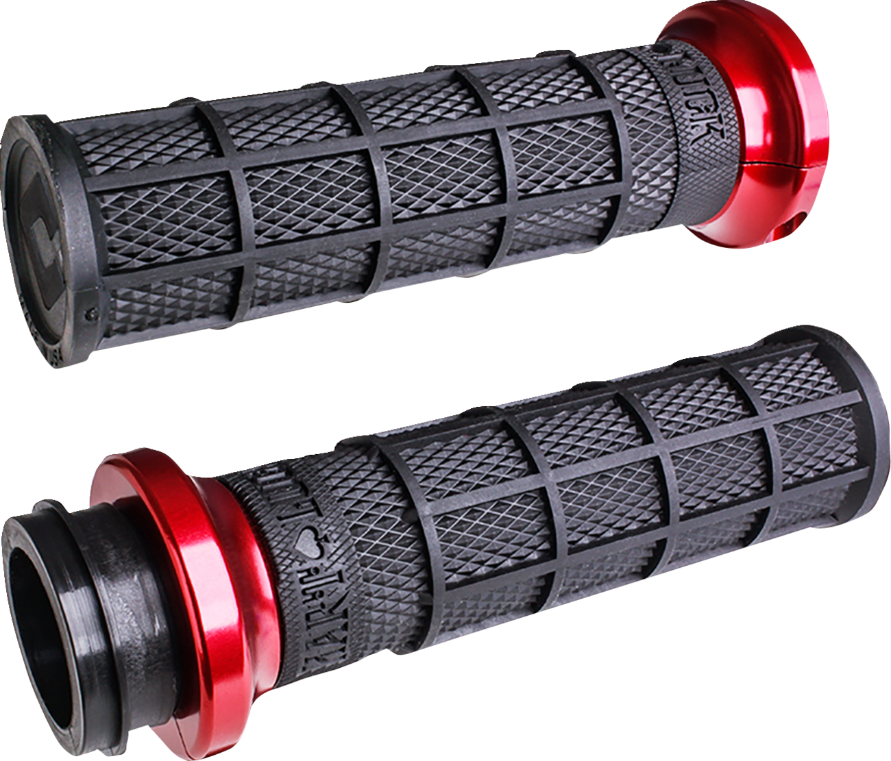 ODI Hart-Luck Signature V-Twin Lock-On™ Grips - Cable - Black/Red V31HCW-BB-R — image 1