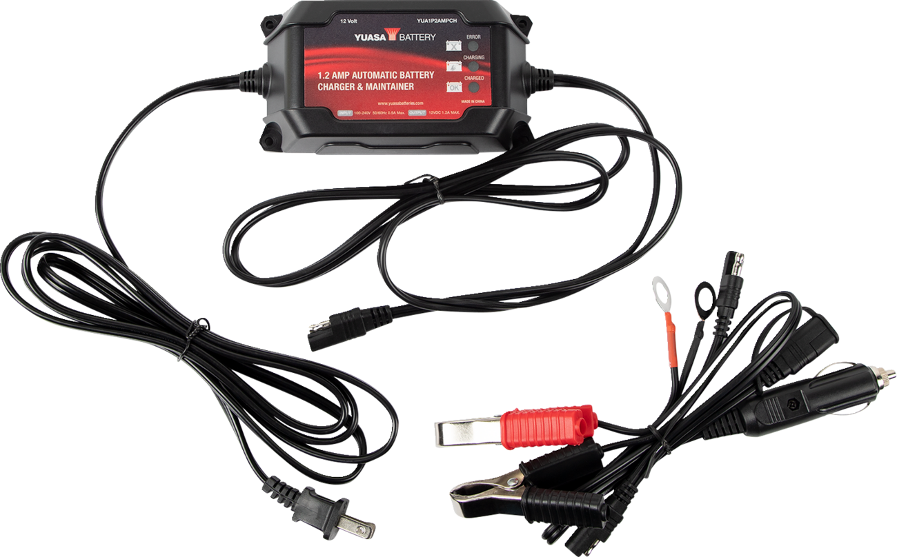Yuasa 1.2 Amp 12 V Battery Charger and Maintainer - YUA1P2AMPCH — image 1