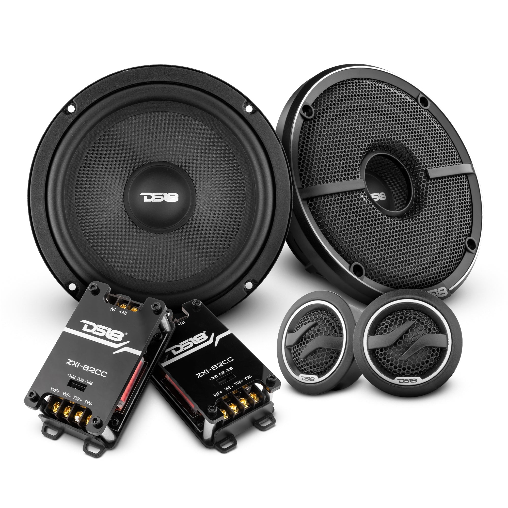 DS18 ZXI-62C ZXI 6.5" 2- Way Component Speaker System with Kevlar Cone | 120 Watts Rms 4-Ohm — image 1