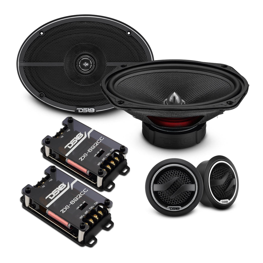DS18 ZXI-692C ZXI 6x9” 2-Way Component Speakers with Glass Fiber Cone | 120W RMS 4-Ohm — image 1